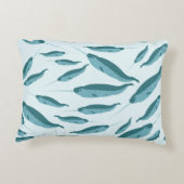 青い海模様 アクセントクッション (裏面)