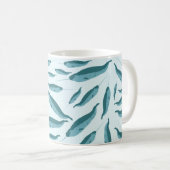 青い海模様 コーヒーマグカップ (正面右)