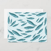 青い海模様 シーズンポストカード (正面/裏面)