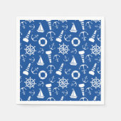 青い海模様 スタンダードカクテルナプキン (正面)