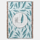 青い海模様 スローブランケット (正面縦)