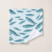 青い海模様 バスタオルセット (ウォッシュタオル)