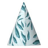 青い海模様 パーティーハット (裏面)