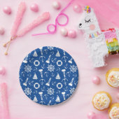 青い海模様 ペーパープレート (パーティー)