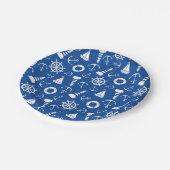 青い海模様 ペーパープレート (アングル)