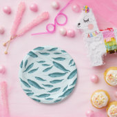 青い海模様 ペーパープレート (パーティー)