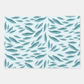 青い海模様 ラッピングペーパーシート (正面)