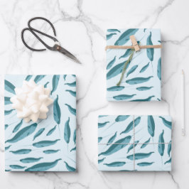 青い海模様 ラッピングペーパーシート