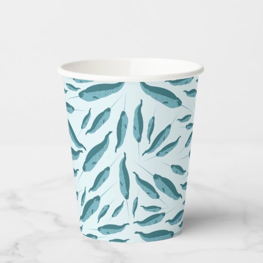 青い海模様 紙コップ (左)