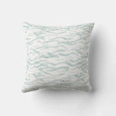 青い海波の水色 クッション (裏面)
