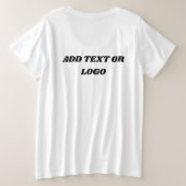 青い海波ジャイアントマンタスティングレイ祖母 プラスサイズTシャツ (デザイン裏面)