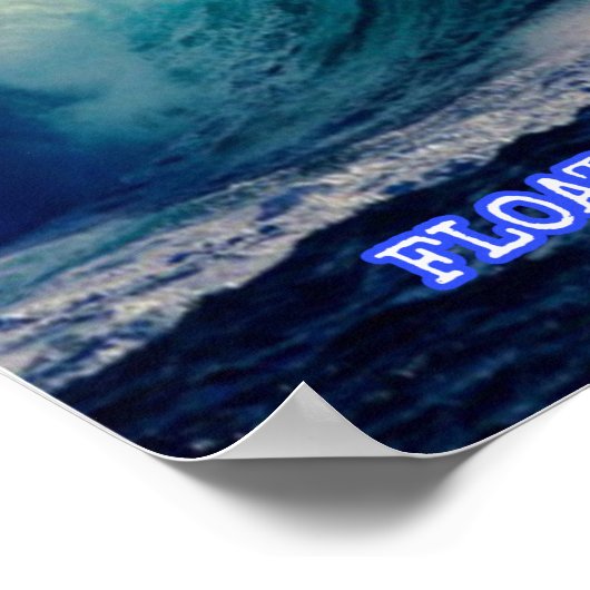 青い海波1. ポスター (角)