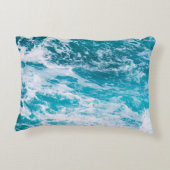 青い海波 アクセントクッション (裏面)