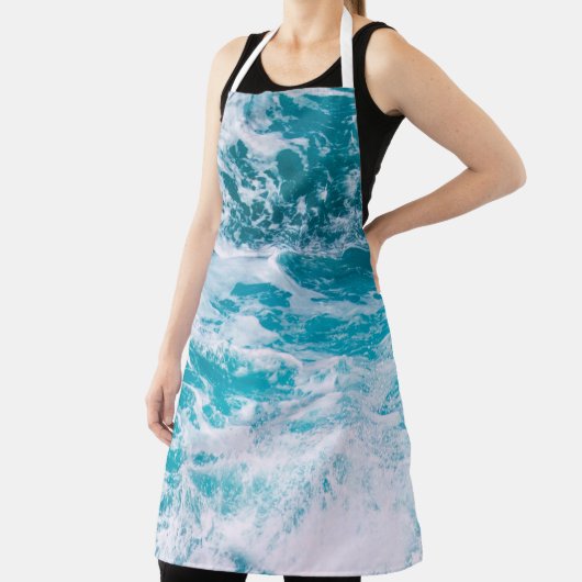 青い海波 エプロン (インサイチュ)