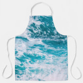 青い海波 エプロン (正面)