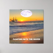 青い海波 キャンバスプリント (正面)