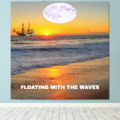 青い海波 キャンバスプリント (インサイチュ (ウッドフロア))