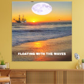 青い海波 キャンバスプリント (インサイチュ (リビング))