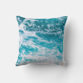 青い海波 クッション (裏面)