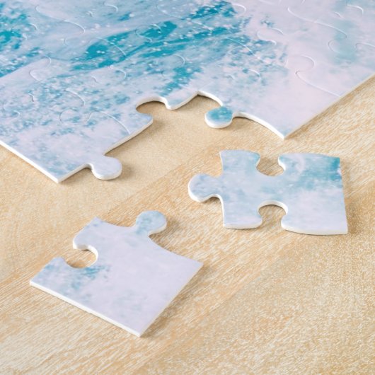 青い海波 ジグソーパズル (側面)