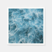 青い海波 スタンダードカクテルナプキン (正面)