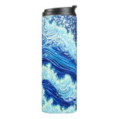 青い海波 タンブラー (回転左)