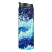 青い海波 タンブラー (回転右)