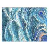 青い海波 テーブルクロス (正面(横))