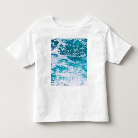 青い海波 トドラーTシャツ (正面)
