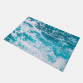 青い海波 ドアマット (アングル)