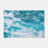 青い海波 ドアマット (正面)