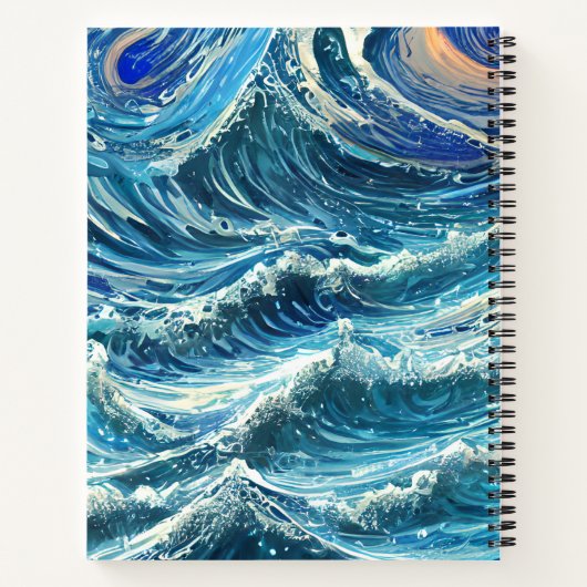 青い海波 ノートブック (裏面)