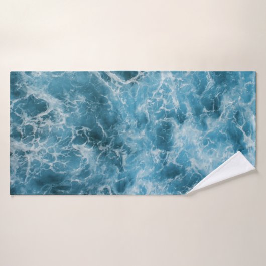 青い海波 バスタオル (バスタオル)