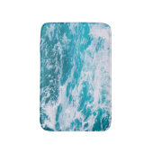 青い海波 バスマット (正面縦)