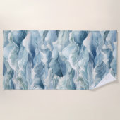 青い海波 ビーチタオル (正面)