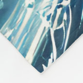 青い海波 フリースブランケット (角)