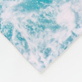 青い海波 フリースブランケット (角)