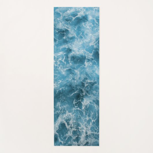 青い海波 ヨガマット (正面)