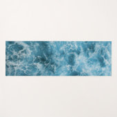 青い海波 ヨガマット (正面(横))