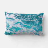 青い海波 ランバークッション (裏面)