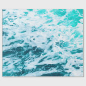 青い海波，海スプレー，サーフィン，自然 ラッピングペーパー (フラット)