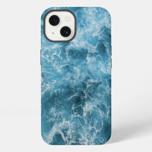 青い海波 iPhoneケース (裏面)
