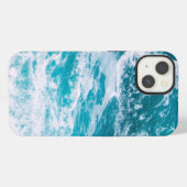 青い海波 iPhoneケース (裏面横)