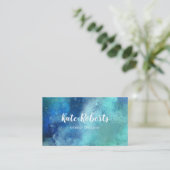 青い海軍水彩画の名刺|のクリエイティブ 名刺 (スタンド正面)