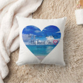 青い海|のハート|の装飾用クッション クッション (ブランケット)