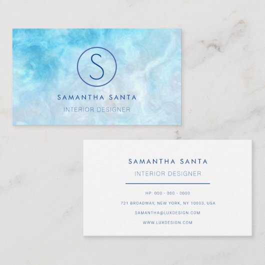 青い海 名刺 (正面/裏面)