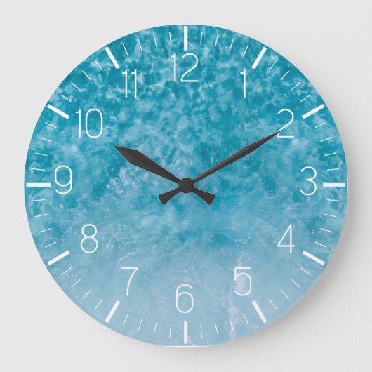 青い海-壁掛け時計 ラージ壁時計 (正面)