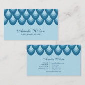 青い涙スタイリッシュ滴の幾何学的ソーシャルメディア 名刺 (正面/裏面)