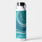 青い液体大理石ウォーターボトル ウォーターボトル (正面)