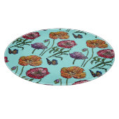 青い淡い色のみすぼらしいケシのデコフローラケシの芸術 カッティングボード (角)